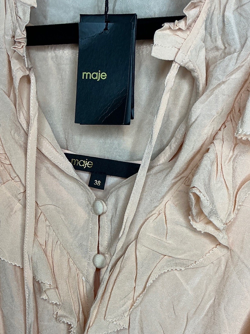 With Tag | Maje Riava Ruffle Ruched Dress - Picture 6 of 8